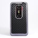 HTC EVO 3D / ブラック / メッキ&times;カーボン風ケース　ハードカバー