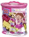 Mega Bloks Building Block Bag (Pink, 24 Pieces)
