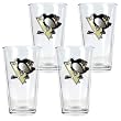 Pittsburgh Penguins NHL 4pc Pint Ale Glass Set by Great American Products