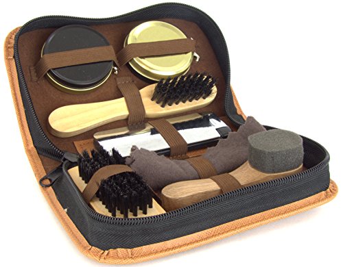 Marz products ® deluxe travel leather shoe care kit, 7…