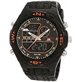 U.S. Polo Assn. Men's Analog-Digital Dial Rubber Strap Watch Black US9059
