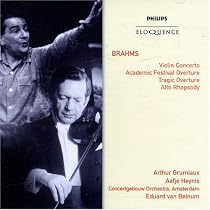 Brahms: Violin Concerto; Alto Rhapsody; Overture