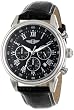 I By Invicta Mens 90242-001 Chronograph Black Dial Black Leather Watch