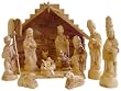 Deluxe Olive Wood Nativity Set- Hand Carved in Bethlehem, the Holy Land.