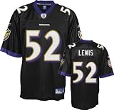 Ray Lewis Jersey: Reebok Black Replica #52 Baltimore Ravens Jersey