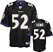 Ray Lewis Jersey: Reebok Black Replica #52 Baltimore Ravens Jersey - Medium