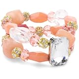 Leslie Danzis Coral Two Strand Chunky Stone St