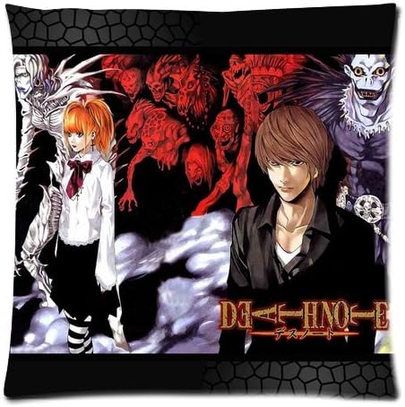Anime Death Note Lawliet Misa Amane Yagami Light 15 Pattern Pillowcase High quality cotton Nice Two Side Printing 18x18 inches soft Pillow Case