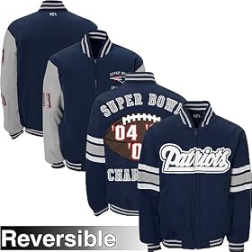 G-III New England Patriots Reversible Super Bowl Commemorative Canvas Jacket