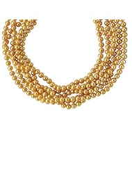 5.5-6mm 100 inch Golden Freshwater Cultured Pearl Necklace