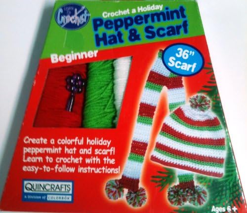 Peppermint Hat & Scarf Learn to Crochet