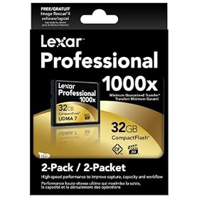 Lexar Professional 1000x 32 GB CompactFlash Card 2-Pack LCF32GCTBNA10002 by 