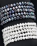 Sterling Silver Grey Cultured Freshwater Pearl Multistrand Bracelet