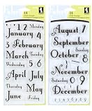 Inkadinkado Clear Stamp Months & Days Collection By The Each