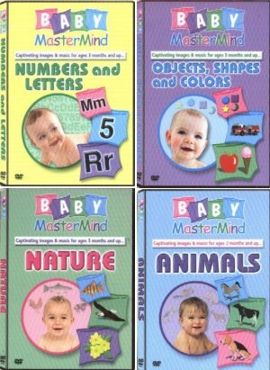 Baby Mastermind 4 Pack: Numbers & Letters + Animals + Nature + Objects, Shapes & Colors