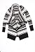 Alice + Olivia womens black multi avril long cascade cardigan XS