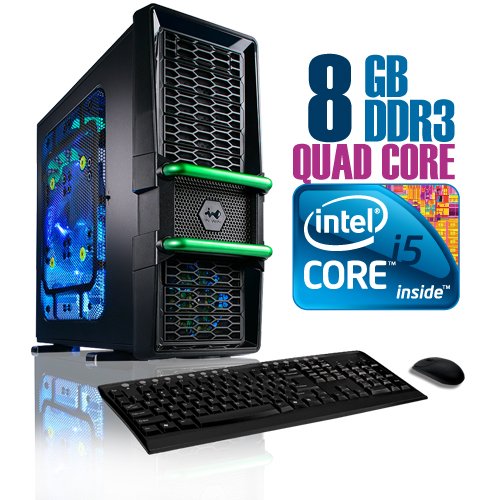 CybertronPC Maelstrom 2140ABGU, Black/Green, Intel Core i5 Quad-Core 2.66GHz, 8GB DDR3, 1TB Hard Drive, DVDRW, 2x Radeon HD5750, CrossFire Graphics Array, 750 Watt Power Supply, Windows 7 Ultimate 64-bit, 1 Year Parts & Labor Warranty