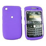 For Blackberry Curve 8520 Hard Rubber Case Gems Purple