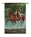 Cascade Run Horses Silk Reflections Regular Size Flag