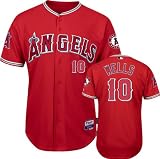 Vernon Wells Jersey: Adult Majestic Alternate Scarlet Authentic Cool Base&Atilde;&cent;"&Acirc;&cent; Los Angeles Angels of Anaheim Jersey