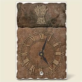 Tile Desk clock~ Wheat Harvest~Artworks Home Accents~ desk clocks~ code 803