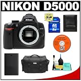 Nikon D5000 Digital SLR Camera Body with 8GB Memory Card + Spare EN-EL9 Battery + Case + Cameta Bonus Accessory Kit