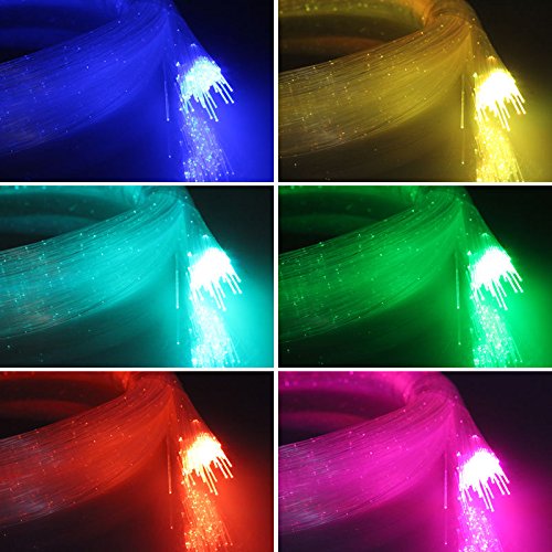 Bingirl 16W LED Flash Point Fiber Optic 2M x 1 9M Curtain Lights Kit 300pcs 1 0mm 3M RF 28key