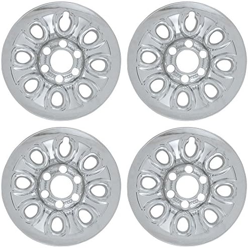GMC Wheel Skins 4 Piece Set 17" Inch 6 Lugs CHROME Hub Cap Covers For Steel Rims