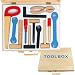 Trademark Global Child's First Tool Set - All Wood in Toolbox with Re-Mailer 1