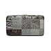 Liquid Silver and Gray Patchwork Crocodile Pattern Hard Case Wallet