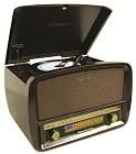 Electrohome Signature Retro Hi-Fi Stereo System with Record Player, CD, MP3, AM/FM, Vinyl-to-MP3 - EANOS700