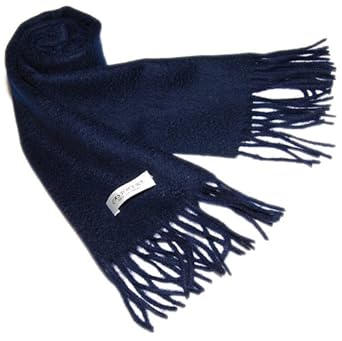 100% CASHMERE 2PLY Mens / Womens Scarf Solid Navy/Blue