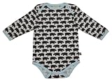 Zoom Produkt-Bild: loud + proud Unisex - Baby Body, Tierdruck 202, Gr. 62/68, Braun (Chocolate)