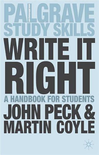 Write It Right: A Handbook for Students (Palgrave Study Guides)