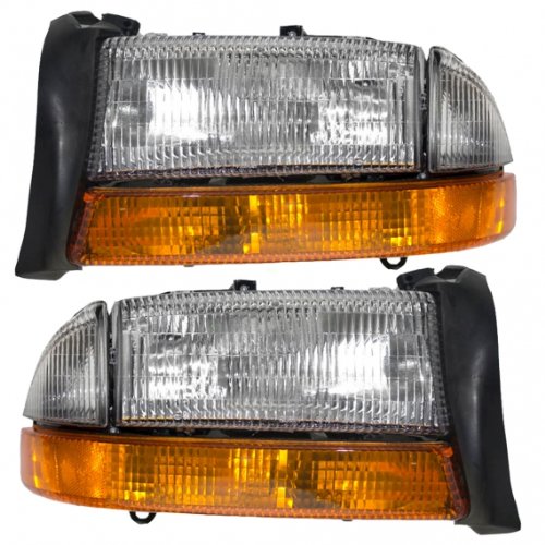 ^New Pair Set Headlight Headlamp Lens and Housing Assembly SAE DOT HaematIllumi