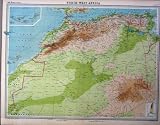 NORTH-WEST AFRICA 1920 MAP ATLANTIC OCEAN