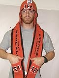 Cincinnati Bengals 2011 Team Stripe Hooded Knit Scarf with Pockets