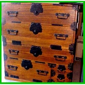 RARE ANTIQUE JAPANESE Two Section Isho Tansu Chest
