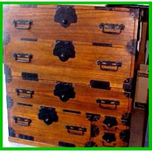 RARE ANTIQUE JAPANESE Two Section Isho Tansu Chest by