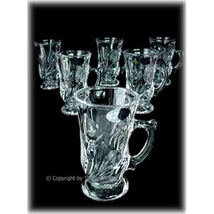 6 Persian Turkish Tea Glasses Irish Coffee Cups Mugs by American Chateau