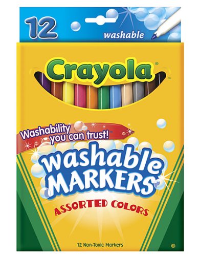 Childrens Toyshop  Toys : Art Markers, Washable, Fine Line Point, Assorted Colors, 12/Set BIN587813