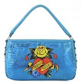 Ed Hardy Eternal Love Agnes Shoulder Bag - Blue