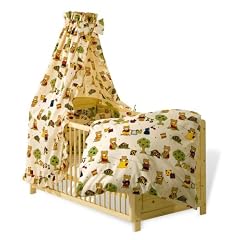 Baby Bettausstattung 4er Set Waschb�r beige Pinolino