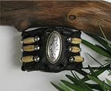 Maverick Aged Black Buckskin Conchos Bracelet