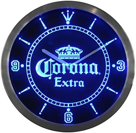 Everything's Perfecto LED Blue Wall Clock Corona Extra Crown #1 Beer Bar Pub Cafe Restaurant Sign by WorldLEDHouse