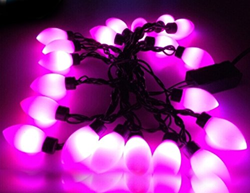 Christmas Light Led Candle String Light How Nice® Led Candle String Light 5m 20 Leds Pink 110V Fairy Candle Bulbs Light String Holiday Light Garden Light for Christmas Party - Xmas Sale, Halloween Decorations for Any Party (A Year Warranty)
