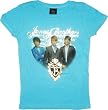 Jonas Brothers Group Crest Aqua Blue Girl's Youth T-Shirt Tee