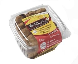 Aunt Gussie's No Sugar Added Cranberry-Orange Biscotti with Almond, 8-Ounce Tubs (Pack of 4)