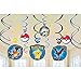 Pokemon Party Decorations Bundle - Table Decorating Kit, Scene Setter, and Hanging Swirls
