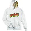 Icon Speed Cretin Men's Hoody Zip Racewear Sweatshirt - White